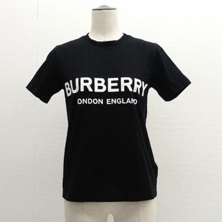 バーバリー(BURBERRY)のBURBERRY / バーバリー ◆Tシャツ/ロゴプリント/クールネック/ブラック/サイズXS 8011651 【レディース/ガールズ/LADY/女性/婦人】 【古着】 レディースファッション【中古】 [0220479028](Tシャツ(半袖/袖なし))