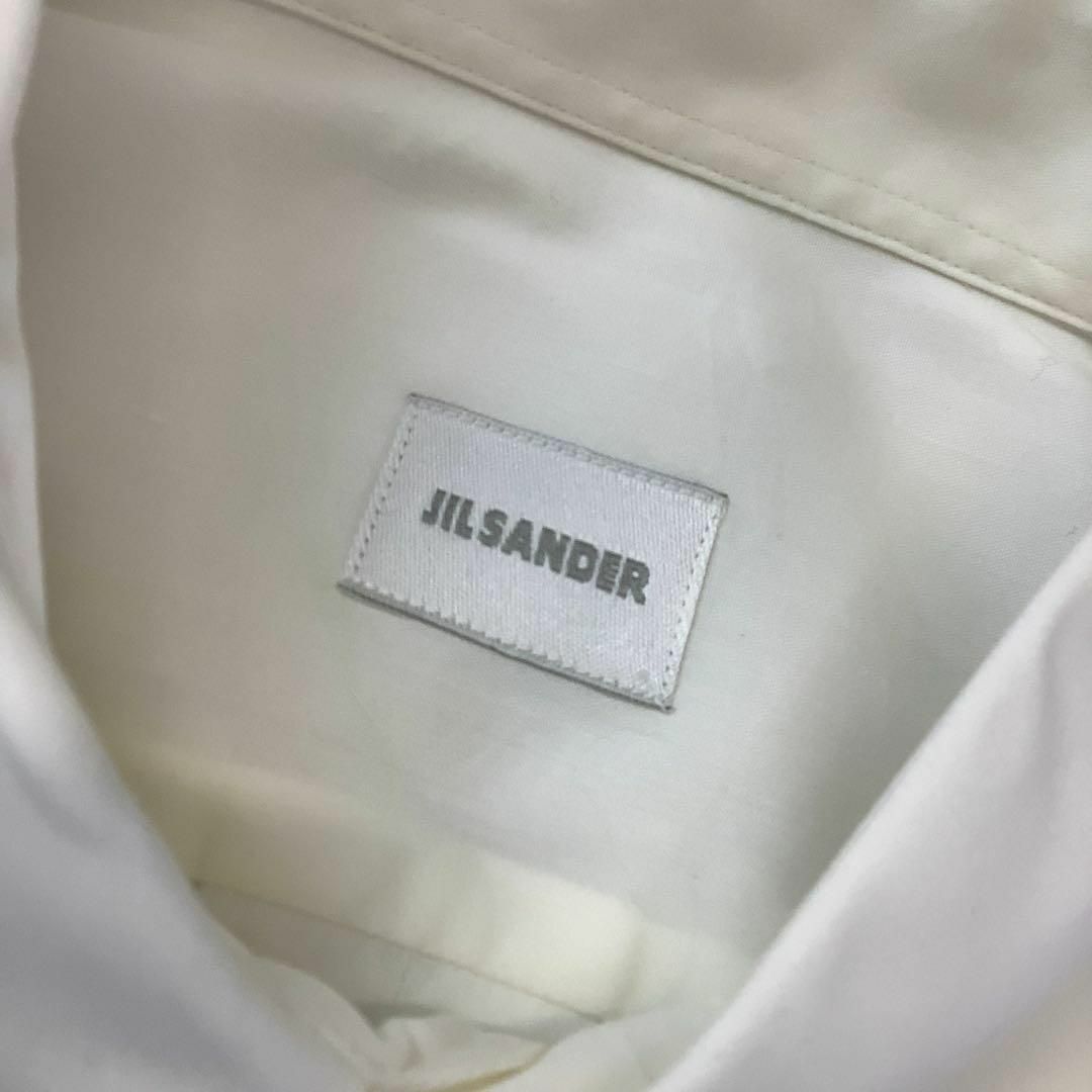 Jil Sander(ジルサンダー)のイタリア製 JILSANDR ジルサンダー 半袖 デザインシャツ ホワイトシャツ レディースのトップス(シャツ/ブラウス(半袖/袖なし))の商品写真