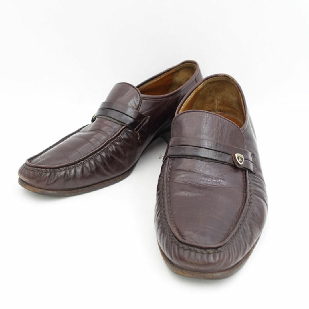 Bally(バリー)のBALLY / バリー ◆ローファー/レザー/ブラウン/サイズ7E(25.5cm) 【メンズ/MEN/男性/ボーイズ/紳士】【靴/クツ/シューズ/SHOES】 メンズファッション【中古】 [0220482268] メンズの靴/シューズ(ドレス/ビジネス)の商品写真