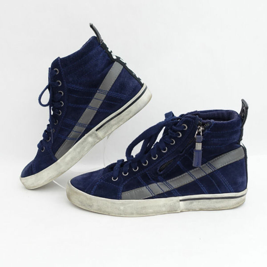 AGATHA(アガタ)のDIESEL / ディーゼル ◆D-Velows Mid Lace/スニーカー/ネイビー/25.5cm Y01759 【メンズ/MEN/男性/ボーイズ/紳士】【靴/クツ/シューズ/SHOES】 メンズファッション【中古】 [0220482882] メンズの靴/シューズ(スニーカー)の商品写真