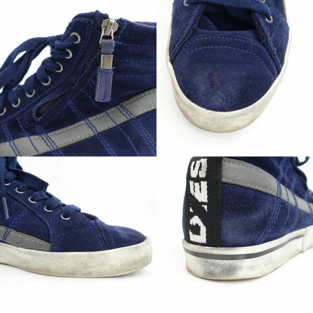 AGATHA(アガタ)のDIESEL / ディーゼル ◆D-Velows Mid Lace/スニーカー/ネイビー/25.5cm Y01759 【メンズ/MEN/男性/ボーイズ/紳士】【靴/クツ/シューズ/SHOES】 メンズファッション【中古】 [0220482882] メンズの靴/シューズ(スニーカー)の商品写真