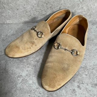 グッチ(Gucci)のイタリー製 GUCCI グッチ スエード ビットスリッポン 10(スリッポン/モカシン)