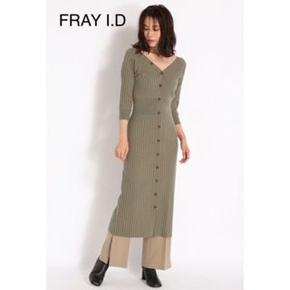 フレイアイディー(FRAY I.D)のFRAY I.D リブタイトニットワンピース(ロングワンピース/マキシワンピース)