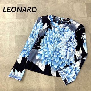 レオナール(LEONARD)の極美品 LEONARD レオナール カンカン 総柄 ダリア ロングスリーブ(シャツ/ブラウス(長袖/七分))