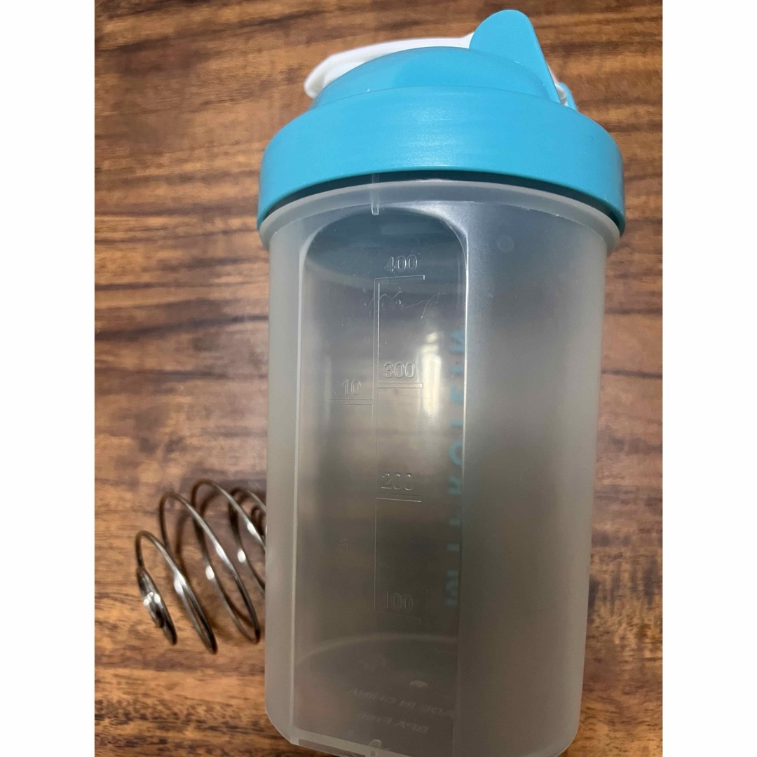 MYPROTEIN(マイプロテイン)のマイプロテイン　シェイカー400ml ブルー 数回使用品 中古 食品/飲料/酒の健康食品(プロテイン)の商品写真