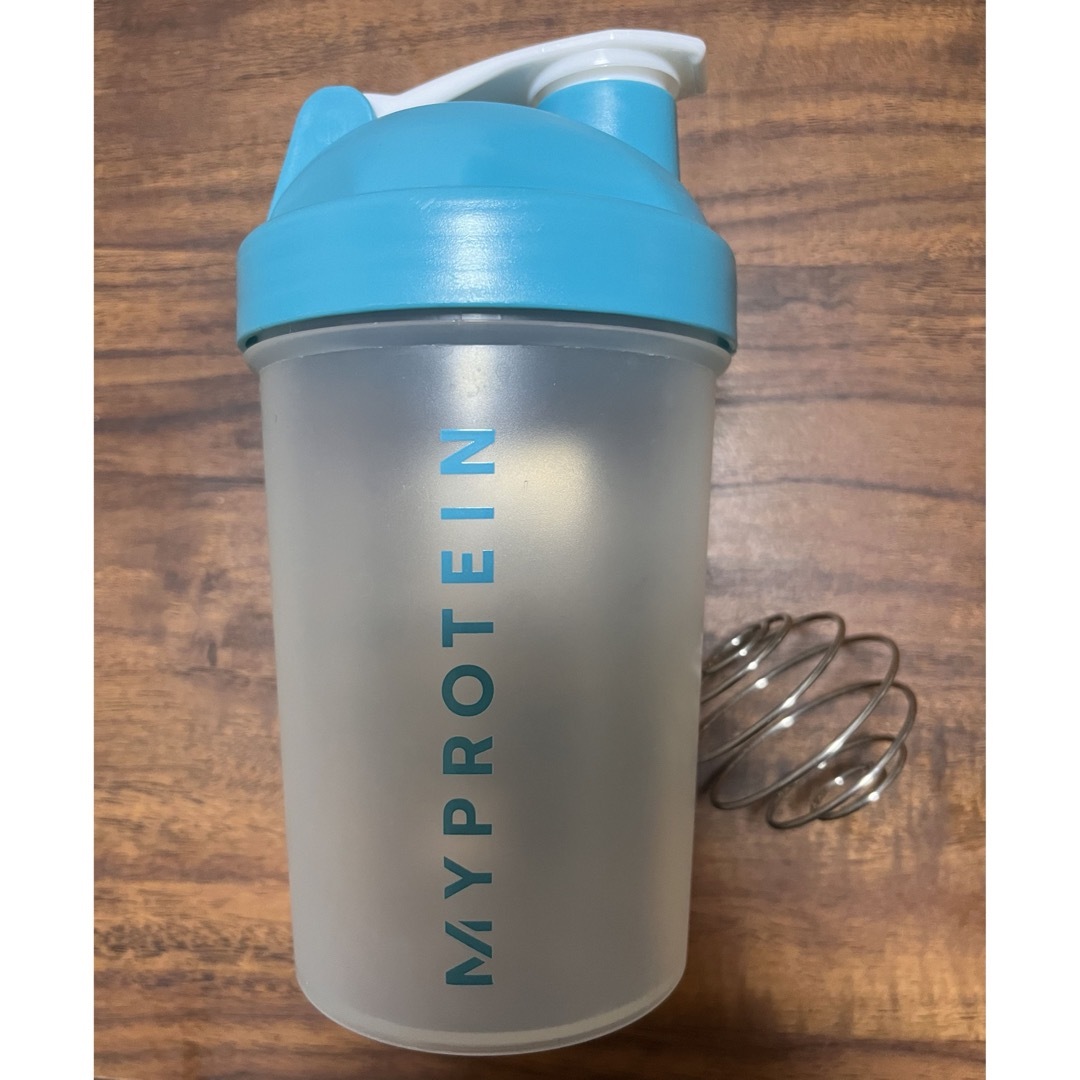 MYPROTEIN(マイプロテイン)のマイプロテイン　シェイカー400ml ブルー 数回使用品 中古 食品/飲料/酒の健康食品(プロテイン)の商品写真