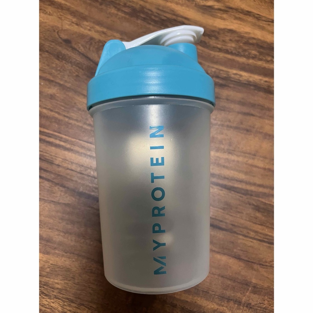 MYPROTEIN(マイプロテイン)のマイプロテイン　シェイカー400ml ブルー 数回使用品 中古 食品/飲料/酒の健康食品(プロテイン)の商品写真