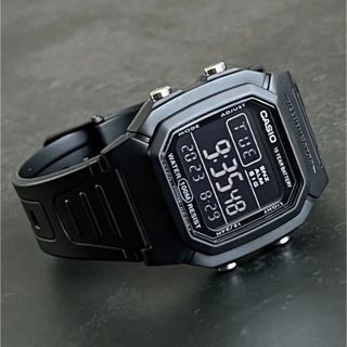 カシオ(CASIO)のカシオ　デジタル腕時計　新品　海外並行輸入品　反転液晶　ブラックシンプルモデル(腕時計(デジタル))