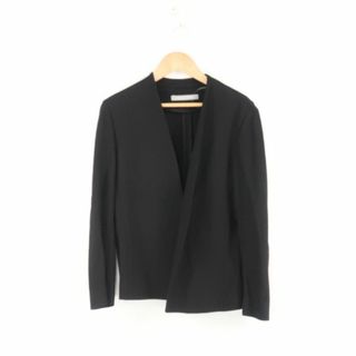 セオリー(theory)の美品 theory luxe セオリー ノーカラージャケット S レーヨン他 テーラード フォーマル レディース AT82A28 (ロングコート)