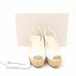 ジミーチュウ(JIMMY CHOO)の美品 JIMMY CHOO ジミーチュウ サンダル 23cm ウェッジソール オープントゥ レディース AT91C (サンダル)