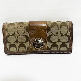 コーチ(COACH)のCOACH コーチ 財布 かぶせ蓋 長財布 シグネチャー  レディース(財布)