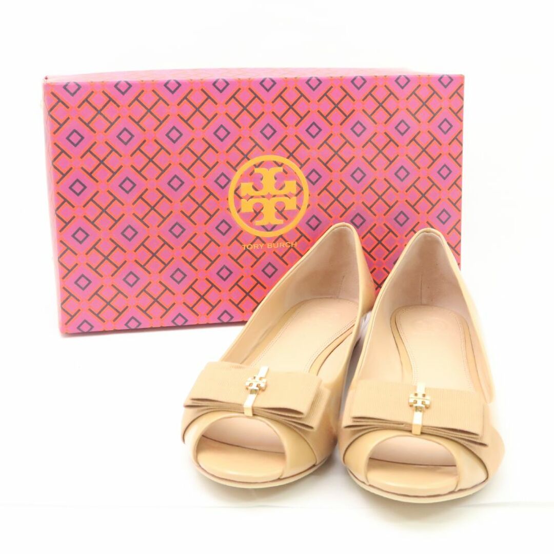 未使用 TORY BURCH トリーバーチ パンプス 26cm 9.5 エナメル オープントゥ 金具 レディース AT42C | フリマアプリ ラクマ