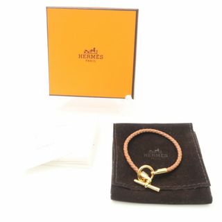 エルメス(Hermes)の美品 HERMES エルメス グレナン レザーブレスレット T2 AY5183W1 (ブレスレット/バングル)