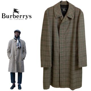 バーバリー(BURBERRY)のBURBERRYS VINTAGE ENGLAND製 グレンチェック柄 コート(チェスターコート)