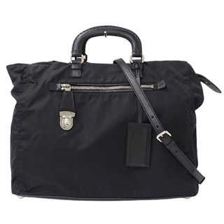 プラダ(PRADA)のプラダ PRADA バッグ レディース メンズ ブランド ボストンバッグ ショルダーバッグ 2way ナイロン ブラック VA0839 黒 大容量 旅行用バッグ おしゃれ 【中古】(ボストンバッグ)