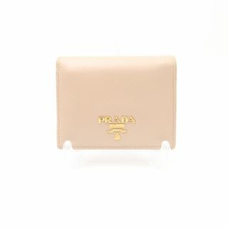 プラダ(PRADA)のPRADA プラダ 二つ折り財布 ピンクベージュ サフィアーノ コンパクト レディース AT97C (財布)