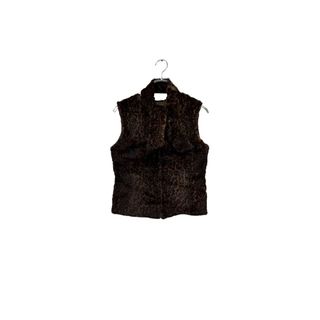 EMBA leopard far vest エンバ ファーベスト レオパード柄 サイズ11 トップス レディース ヴィンテージ 6(ベスト/ジレ)