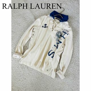 ポロラルフローレン(POLO RALPH LAUREN)の美品　ポロ　ラルフローレン　トップス　長袖　マリン　コットン　人気　完売(Tシャツ(長袖/七分))