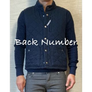 【Back Number】Padded Vest /Navy/M