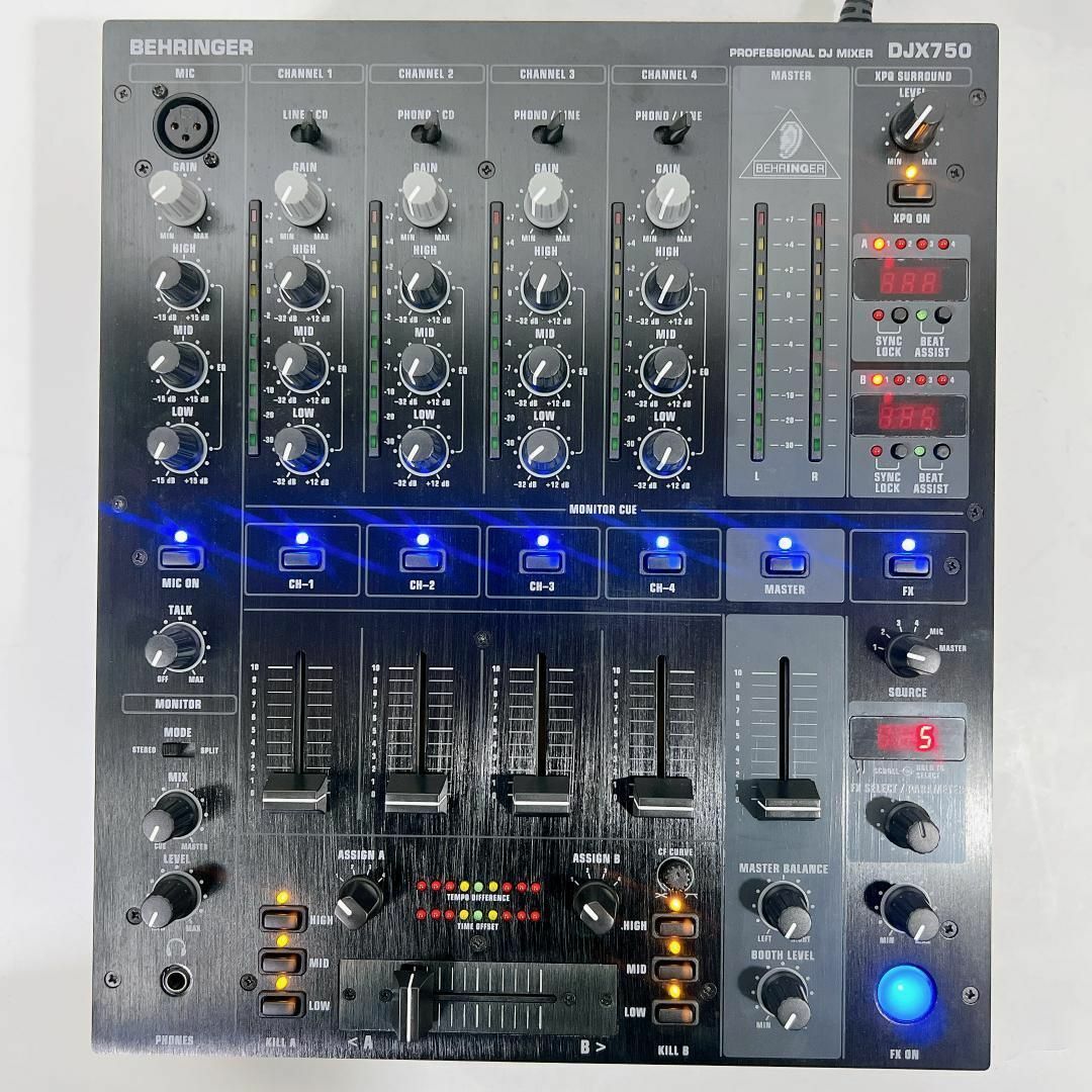 behringer(ベリンガー)の美品 Behringer DJ ミキサー DJX750 BPMカウンター 5ch 楽器のDJ機器(DJミキサー)の商品写真