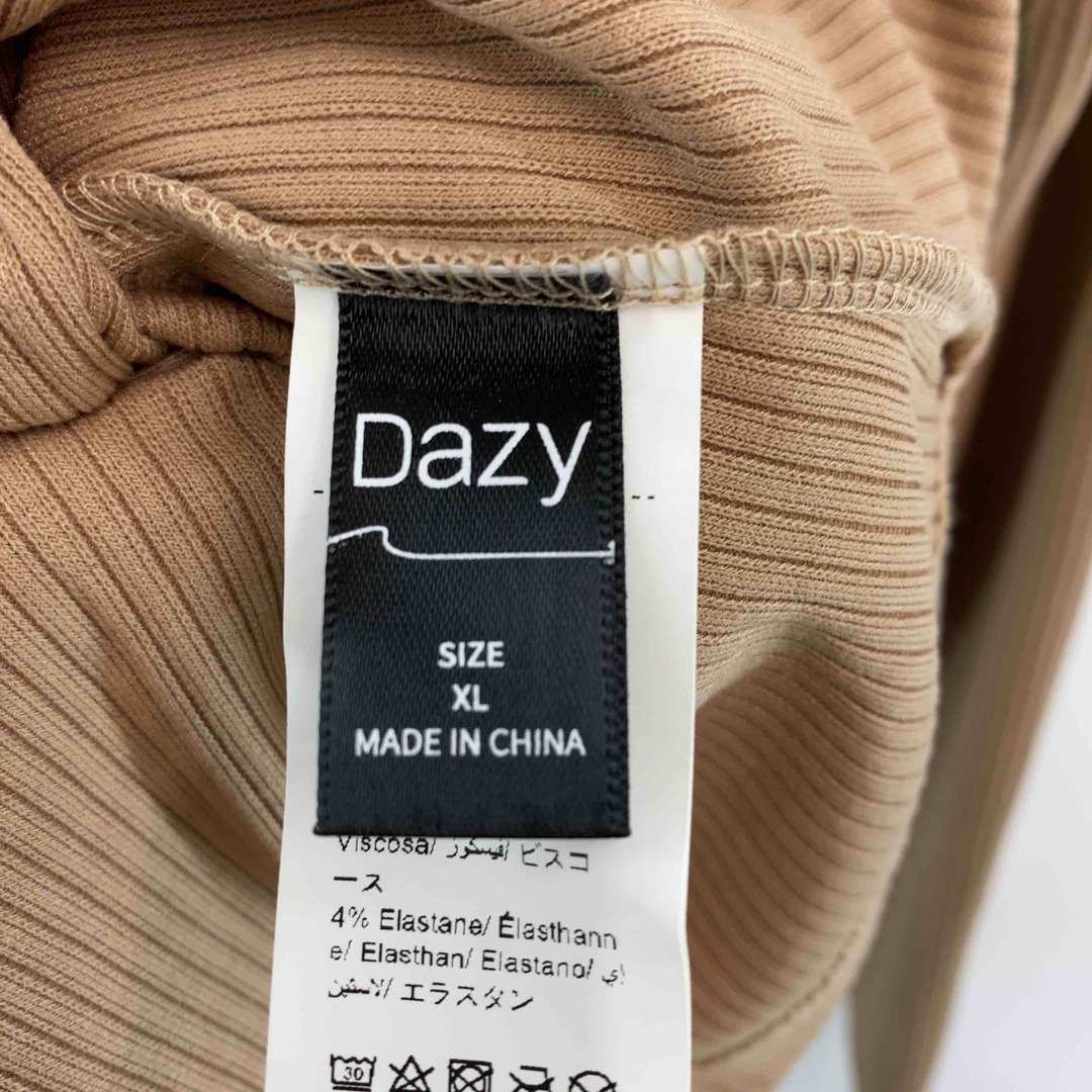 Dazy レディース  Tシャツ カットソー 長袖 ベージュ レディースのトップス(カットソー(長袖/七分))の商品写真