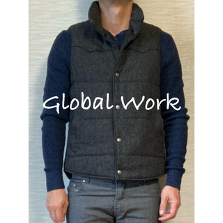 グローバルワーク(GLOBAL WORK)の【Global Work】Padded Vest /Gray/S(ダウンベスト)