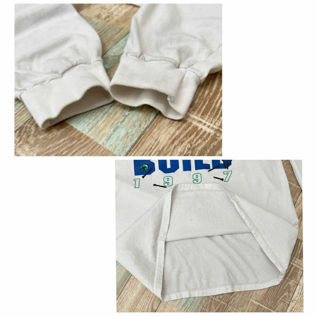 Hanes(ヘインズ)の90s Hanes BEEFY-T ロンT BIG BUILD 企業 USA メンズのトップス(Tシャツ/カットソー(七分/長袖))の商品写真