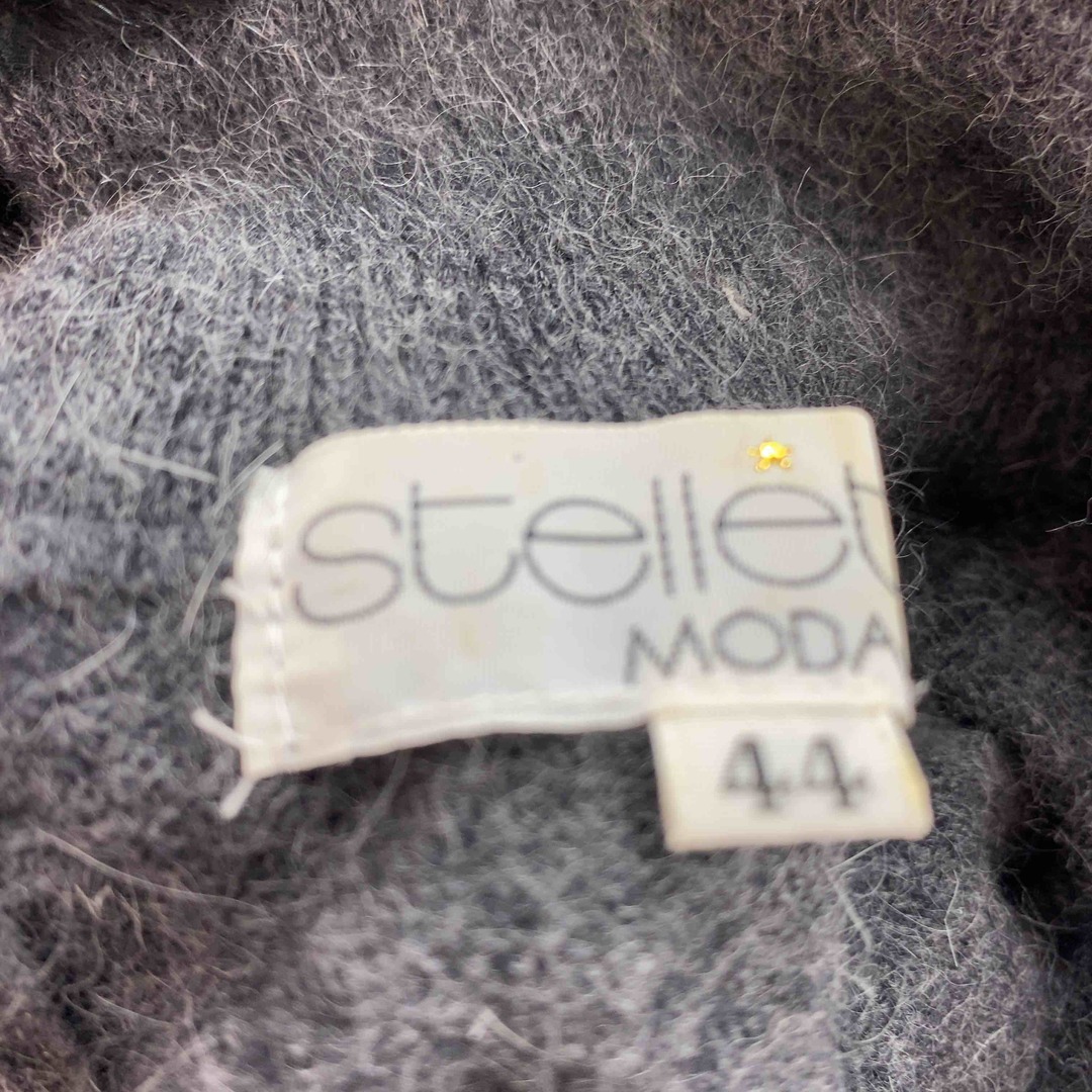 STELLETTA MODA レディース 半袖 ニット セーター アンゴラ　グレー レディースのトップス(ニット/セーター)の商品写真