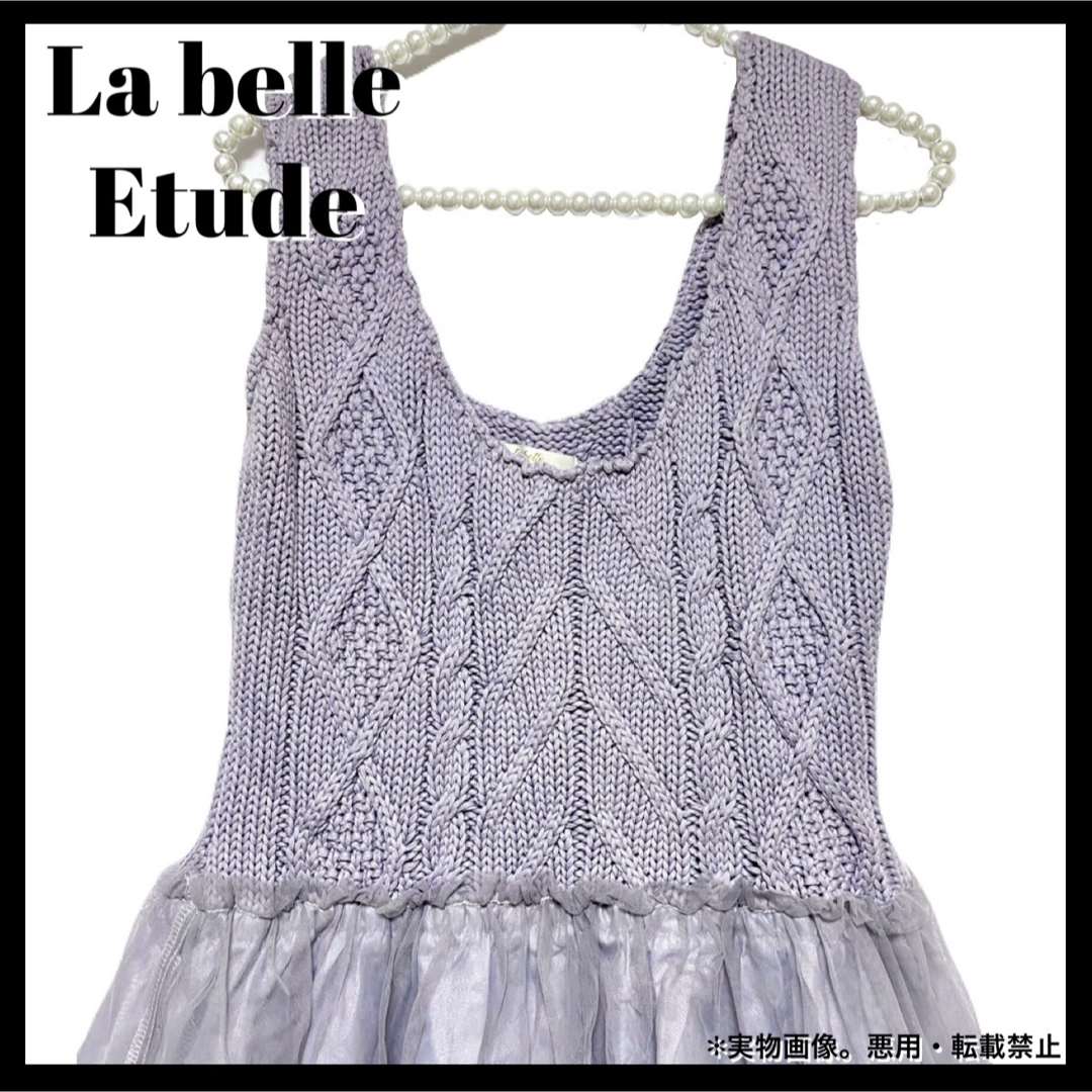 la belle Etude(ラベルエチュード)のLa belle Etude ニットキャミ ワンピース チュール スカート レディースのスカート(ロングスカート)の商品写真