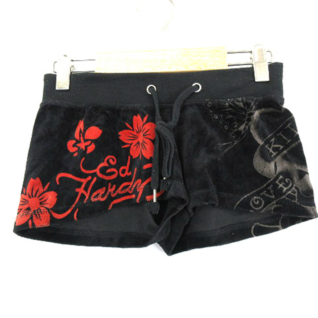 Ed Hardy(エドハーディー)のエドハーディー 半袖  ベロア ジャケット ショートパンツ セットアップ M レディースのレディース その他(その他)の商品写真