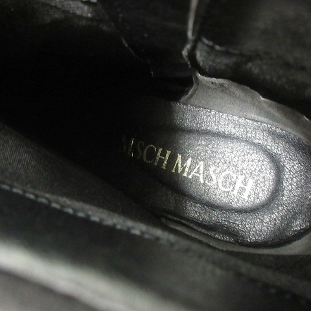 MISCH MASCH(ミッシュマッシュ)のミッシュマッシュ バック ダブル リボン スエード ショートブーツ 靴 黒  レディースの靴/シューズ(ブーツ)の商品写真
