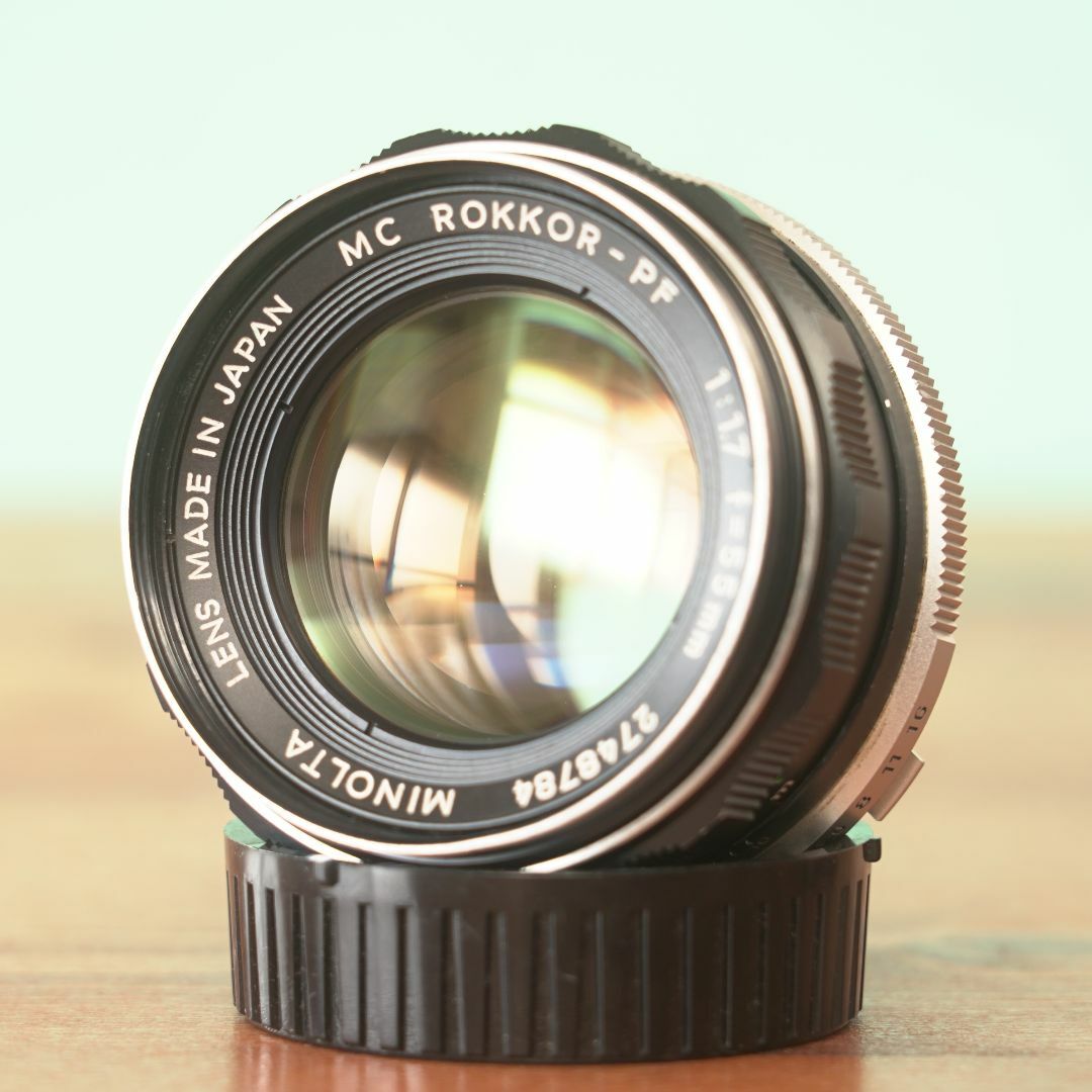 KONICA MINOLTA(コニカミノルタ)のミノルタ MC ROKKOR-PF 55mm f1.7 オールドレンズ 84 スマホ/家電/カメラのカメラ(レンズ(単焦点))の商品写真