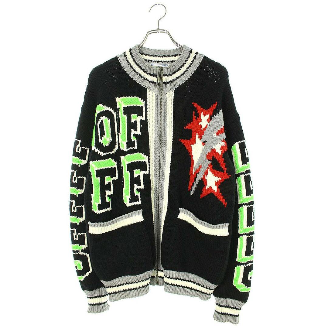 OFF-WHITE(オフホワイト)のオフホワイト  21SS  OMHA107R21KNI001 ジップアップニットブルゾン メンズ S メンズのジャケット/アウター(ブルゾン)の商品写真