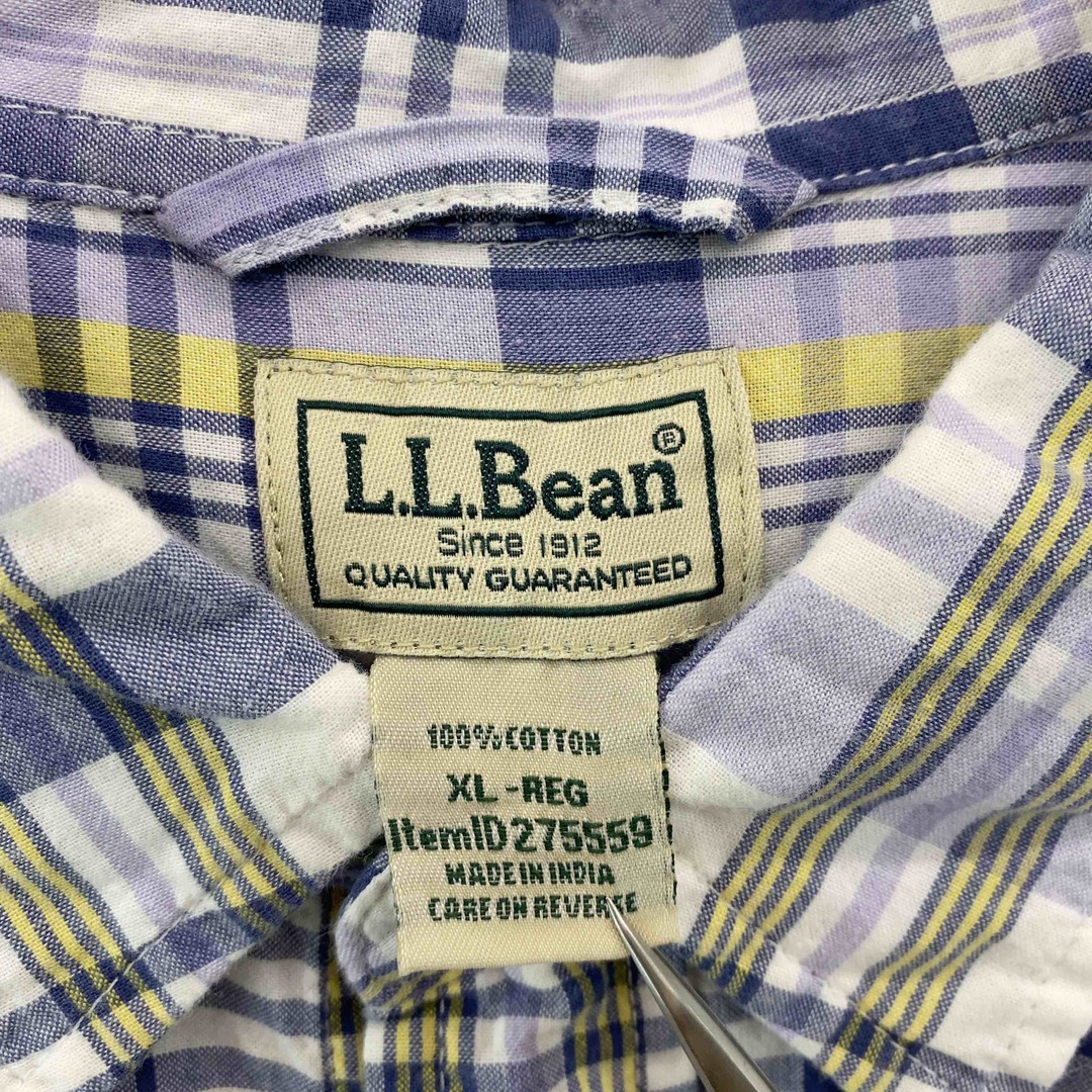 L.L.Bean(エルエルビーン)のL.L.Bean エルエルビーン メンズ  シャツ　チェック 青紫 メンズのトップス(シャツ)の商品写真