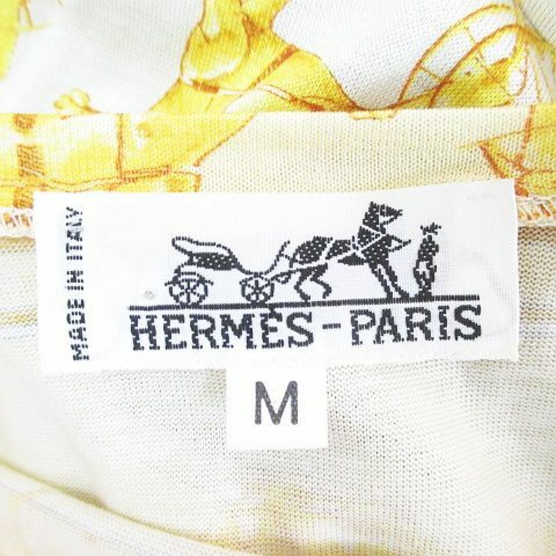 Hermes(エルメス)のエルメス 馬車柄 半袖 膝丈 フレアワンピース ワンピース M ベージュ系 綿 レディースのワンピース(ひざ丈ワンピース)の商品写真