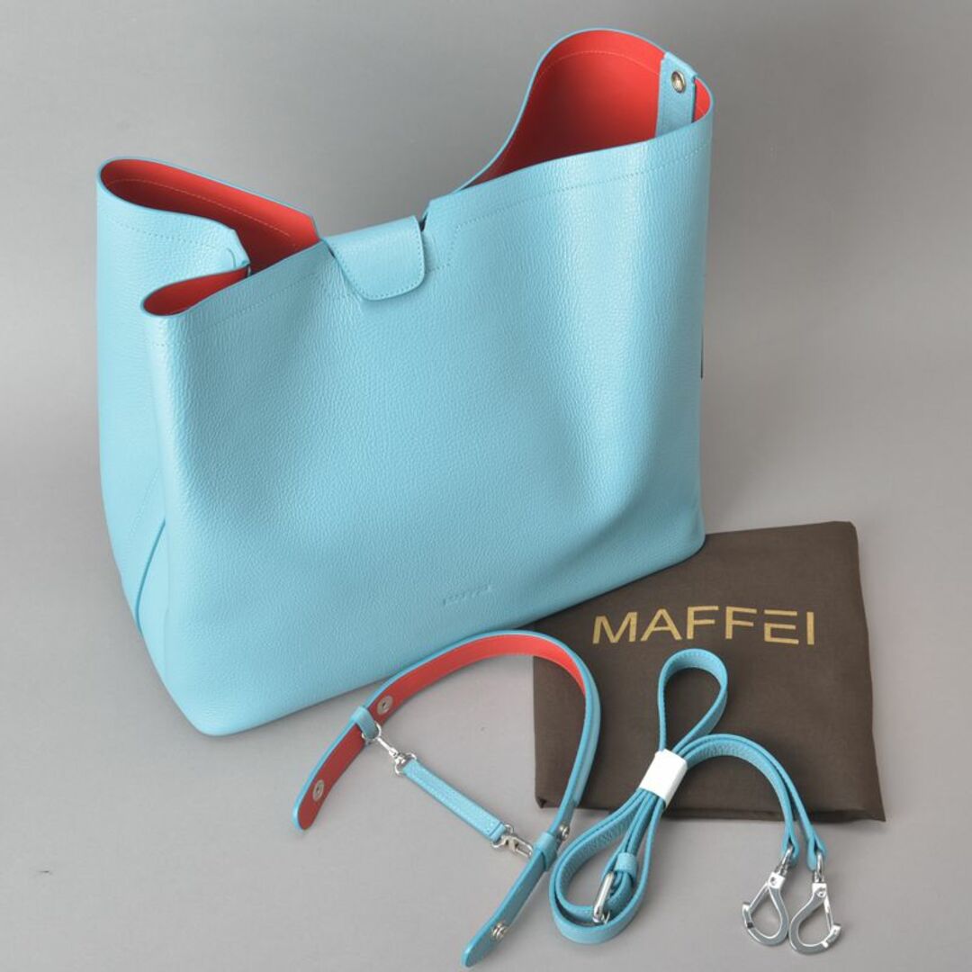 新品♡マフェイ/MAFFEI 2WAYショルダー トートバッグ ソフィアL 水色の