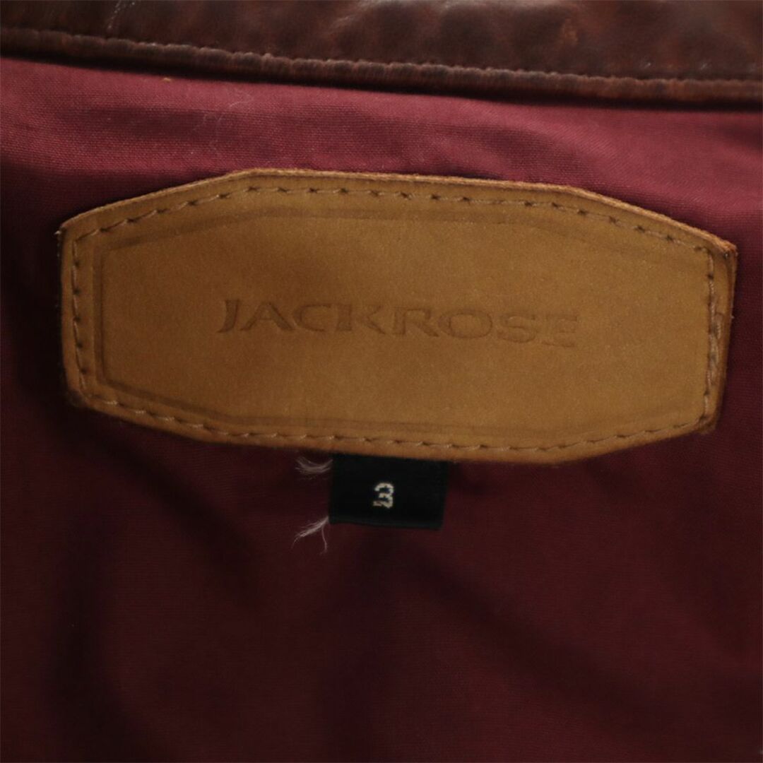 JACKROSE(ジャックローズ)のジャックローズ シープスキン シングルライダースジャケット 3 ブラウン系 JACKROSE 羊皮 メンズ 古着 【240301】 メンズのジャケット/アウター(ライダースジャケット)の商品写真