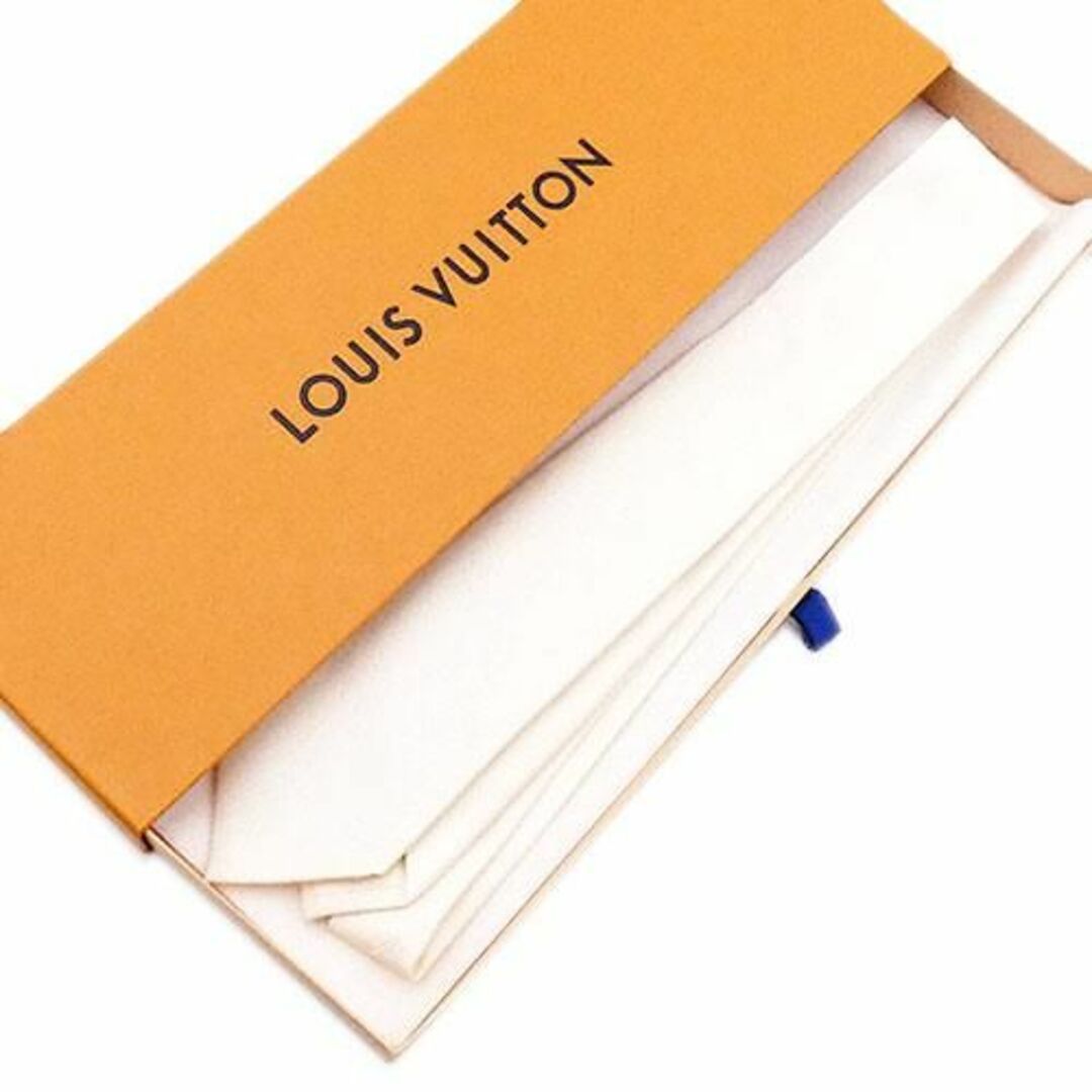 LOUIS VUITTON(ルイヴィトン)のルイヴィトン ブランド ネクタイ ウールxシルク レギュラータイ LV ロゴ ワンポイント 白 アイボリー M73489 OJ10046 メンズのファッション小物(ネクタイ)の商品写真