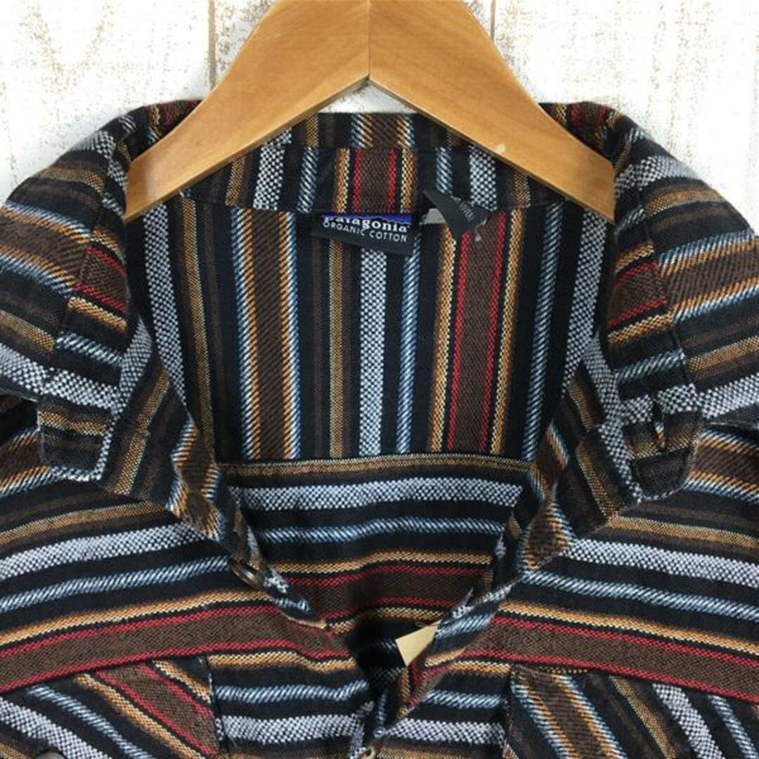 patagonia(パタゴニア)のMENs S  パタゴニア 1999 ヘビー フランネル シャツ HEAVY FLANNEL SHIRT ストラタ ネルシャツ 入手困難 PATAGONIA 53864 Strata: Balck ブラウン系 メンズのメンズ その他(その他)の商品写真