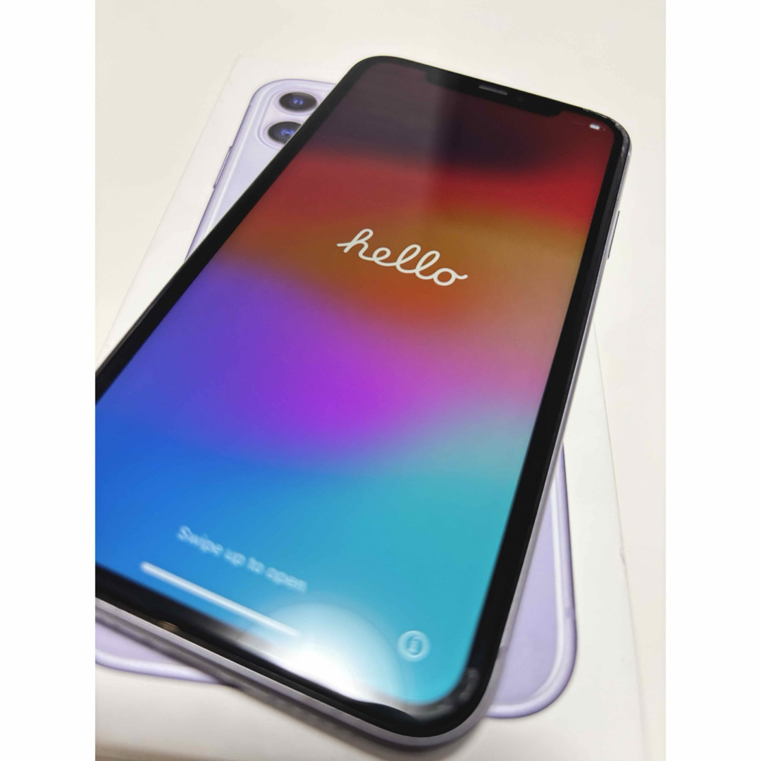 iPhone(アイフォーン)の【ちゃん様】iPhone11 SIMフリー 本体 128GB パープル スマホ/家電/カメラのスマートフォン/携帯電話(スマートフォン本体)の商品写真