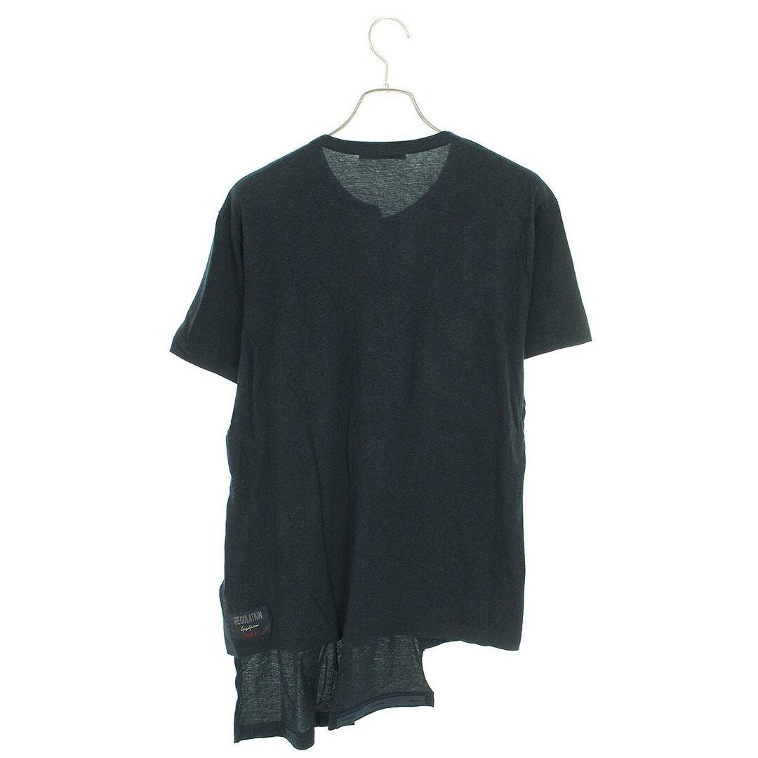 Yohji Yamamoto(ヨウジヤマモト)のヨウジヤマモト  REGULATION HW-T55-076 ダイアゴナルスイッチTシャツ メンズ 3 メンズのトップス(Tシャツ/カットソー(半袖/袖なし))の商品写真