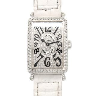 フランクミュラー(FRANCK MULLER)の電池交換済 FRANCK MULLER フランクミュラー ロングアイランド 902QZ ダイヤベゼル ラグダイヤ ダイヤ文字盤 シルバー SS ステンレス アフターダイヤ 純正ベルト 純正尾錠 レディース クォーツ 【6ヶ月保証】【中古】【腕時計】(腕時計)