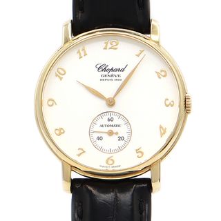 ショパール(Chopard)のChopard ショパール クラシック 135周年記念モデル 16/1229 K18YG イエローゴールド 白 ホワイト 純正尾錠 メンズ 自動巻き【6ヶ月保証】【腕時計】【中古】(腕時計(アナログ))