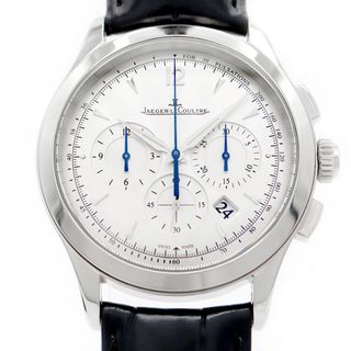 ジャガールクルト(Jaeger-LeCoultre)のJAEGER LECOULTRE ジャガールクルト マスタークロノグラフ Q1538420 デイト シルバー SS ステンレス 純正ベルト 純正尾錠 メンズ 自動巻き【6ヶ月保証】【腕時計】【中古】(腕時計(アナログ))