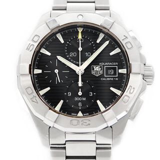 タグホイヤー(TAG Heuer)の内部点検済 TAG Heuer タグホイヤー アクアレーサー クロノグラフ キャリバー16 CAY2110.BA0925 デイト 300m防水 黒 ブラック SS ステンレス メンズ 自動巻き【6ヶ月保証】【腕時計】【中古】(腕時計(アナログ))