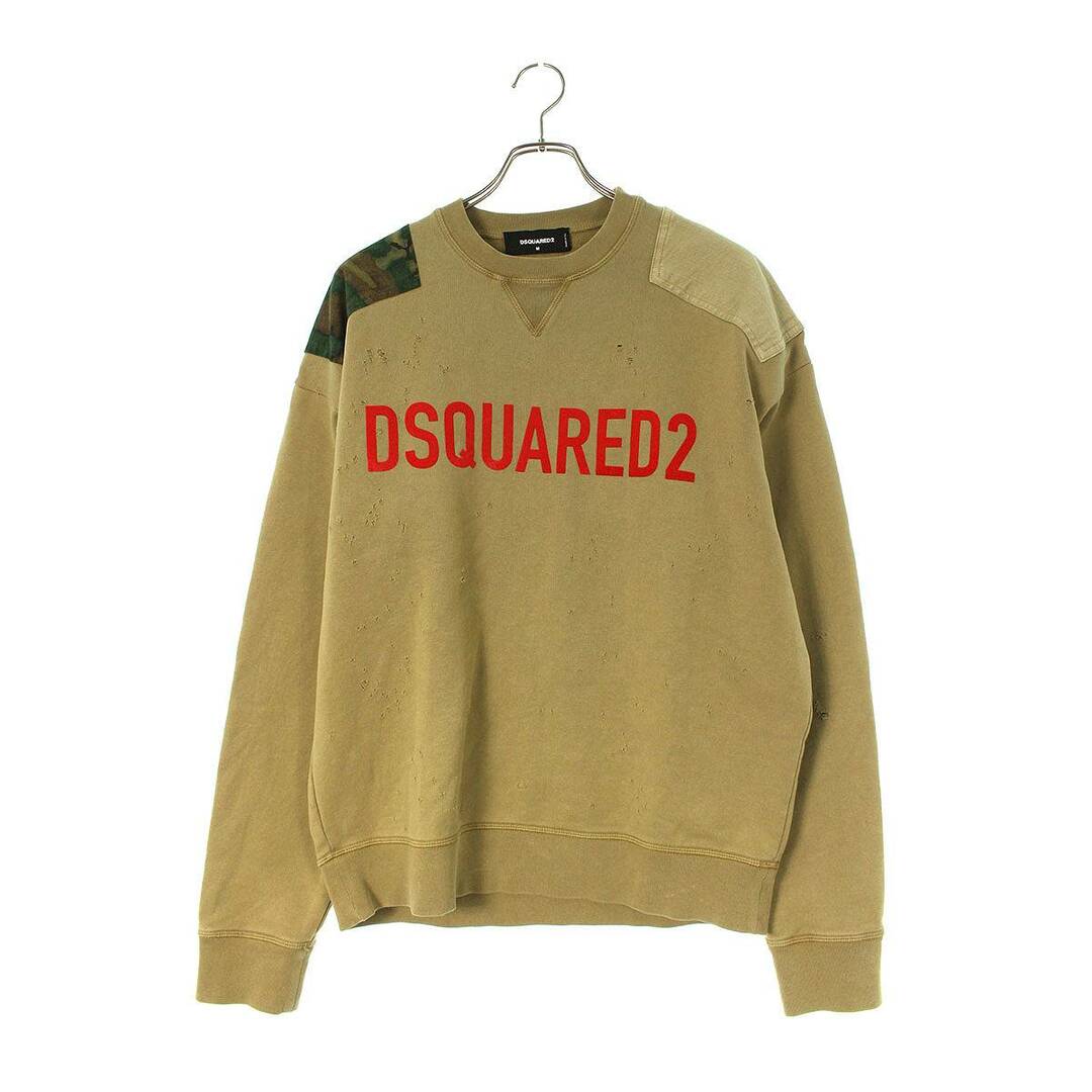 DSQUARED2(ディースクエアード)のディースクエアード  22AW  S74GU0643S ロゴショルダーパッチダメージ加工スウェット メンズ M メンズのトップス(スウェット)の商品写真