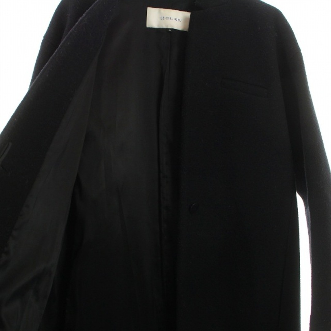 LE CIEL BLEU(ルシェルブルー)のルシェルブルー ソフトメルトンチェスターバルーンコート ロング 36 S 黒 レディースのジャケット/アウター(その他)の商品写真