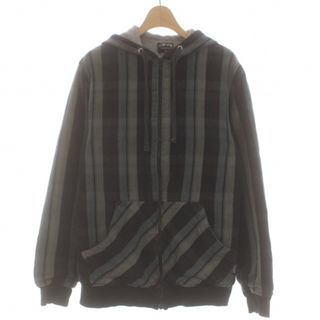 ステューシー(STUSSY)のSTUSSY メキシカン ジップアップパーカー ジャケット M 黒 グレー(パーカー)