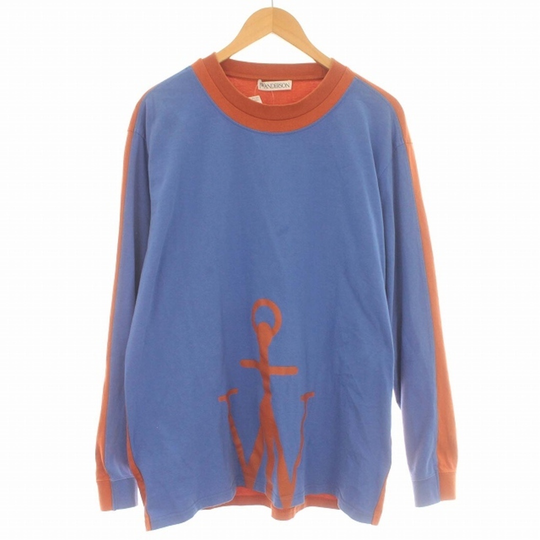 J.W.ANDERSON(ジェイダブリューアンダーソン)のJWアンダーソン JW.ANDERSON ロンT バイカラー M 青 オレンジ メンズのトップス(Tシャツ/カットソー(七分/長袖))の商品写真