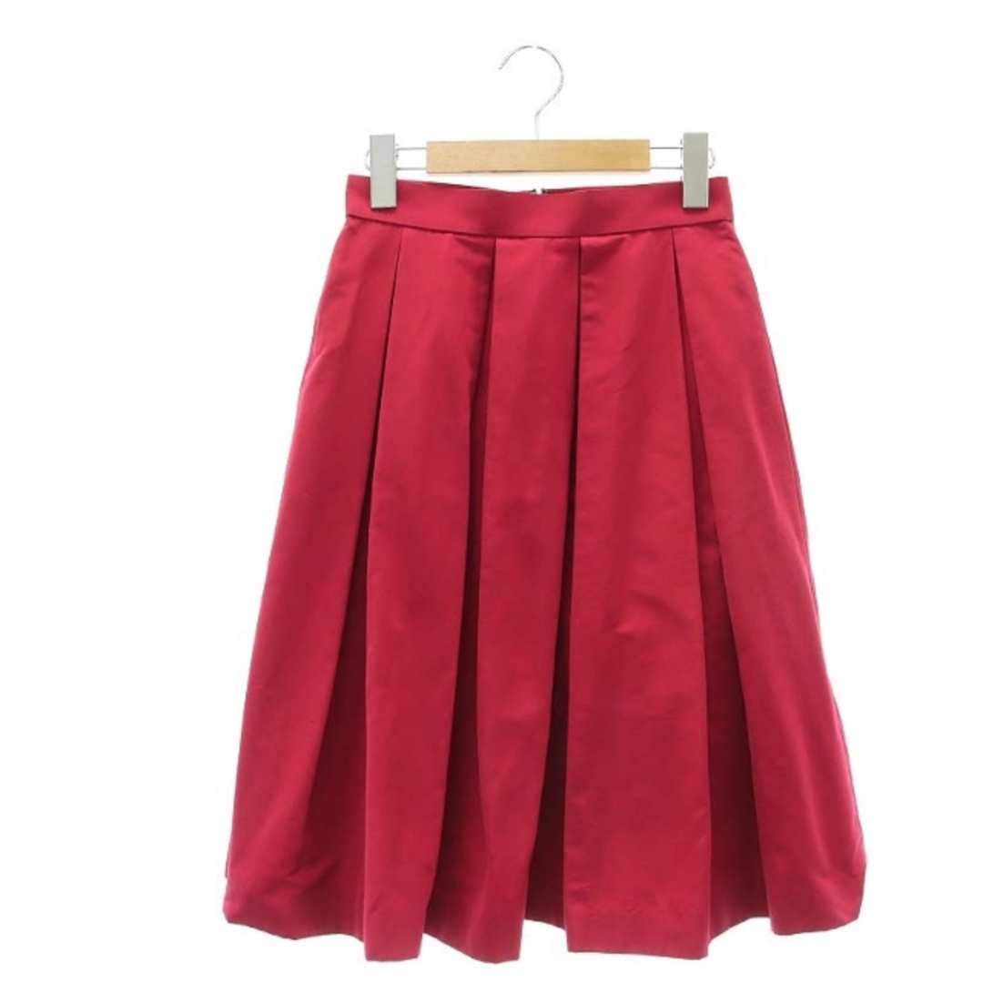 ANAYI(アナイ)のアナイ プリーツスカート ロング丈 ミモレ丈 バックファスナー 34 XS 赤 レディースのスカート(ロングスカート)の商品写真